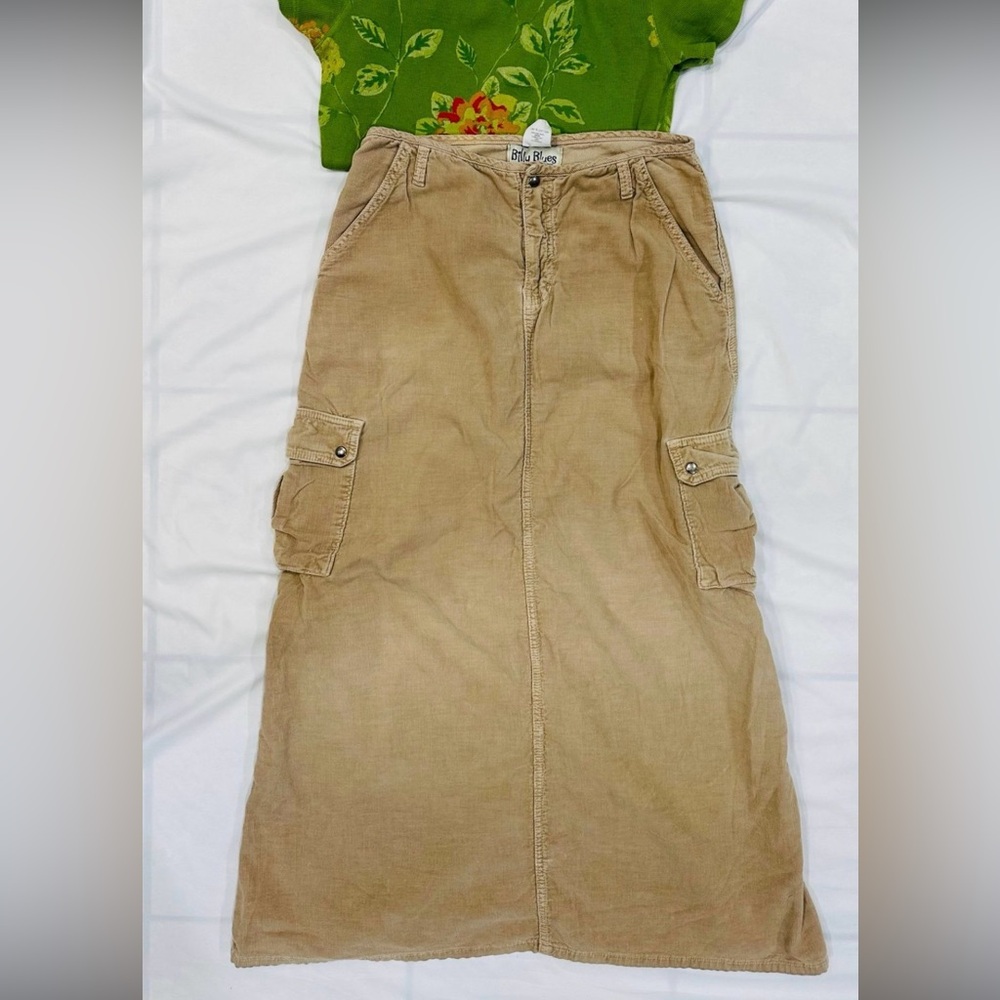 VTG Y2K Billy Blues Corduroy Cargo Utility Skirt size 9